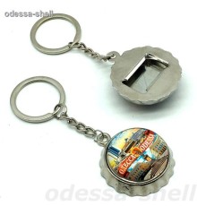 Брелок Одессаиз металла в виде крышки+открывалка внутри стеклянная линза с изображ.коллажа
каждый в упаковке опт от 2шт