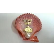 Магнит Черное мореиз ракушки гребешок цветной маленький+жемчужинка, внутри золотая наклейка парус +слово
в уп 12шт опт от 2шт