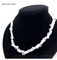 Бусы из камняиз натурального камня горный хрусталь (мелкая крошка на леске с замком) длинна 46см+4см
опт от 3шт