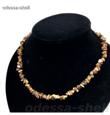 Бусы из камняиз натурального камня тигровый глаз (мелкая крошка на леске с замком) длинна 46см+4см
опт от 3шт