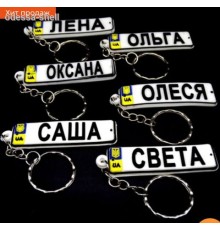 Брелки имена(из мягкой резины,номерные знаки с женскими именами,двусторонние) длина 5см
в уп24 имнеи опт от 5шт