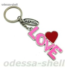 Брелок Затокаиз металла овал.табличка+LOVE розовый
каждый в упак.опт от 2шт