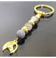 Брелок из камняталисман из натурального камня оникс (шар10мм)+золотая подкова
каждый в упаковке