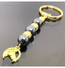 Брелок из камняталисман из натурального камня гематит (шар10мм)+золотая подкова
каждый в упаковке