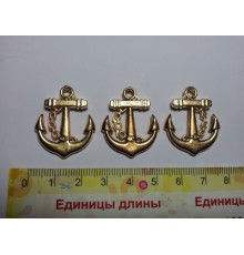 Разноезолотой якорь из пластика размер 2.5*3.0см в уп 100шт опт от 50шт