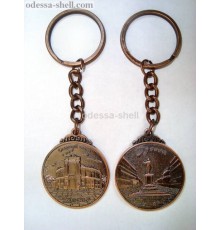 Брелок Одесса(из металла"медальон" двусторонний - оперный и дюк)
уп12шт опт от 2шт