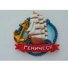 Магнит Геническиз полимера в форме каната с якорем в середине парусник в уп 12шт опт от 2шт