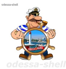Магнит Одессафольга на основе из ПВХ в виде морячка внутри маяк в уп 10шт опт от 2шт