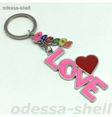 Брелок Одессаиз металла в виде I LOVE +цветн .табличка
опт от 2шт
